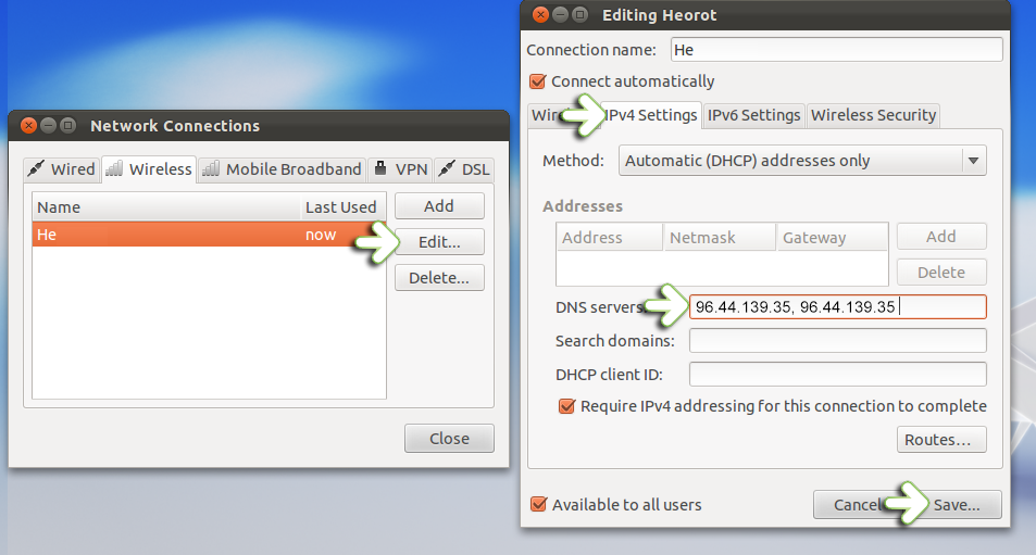 Impostazione di SmartDNS per Ubuntu