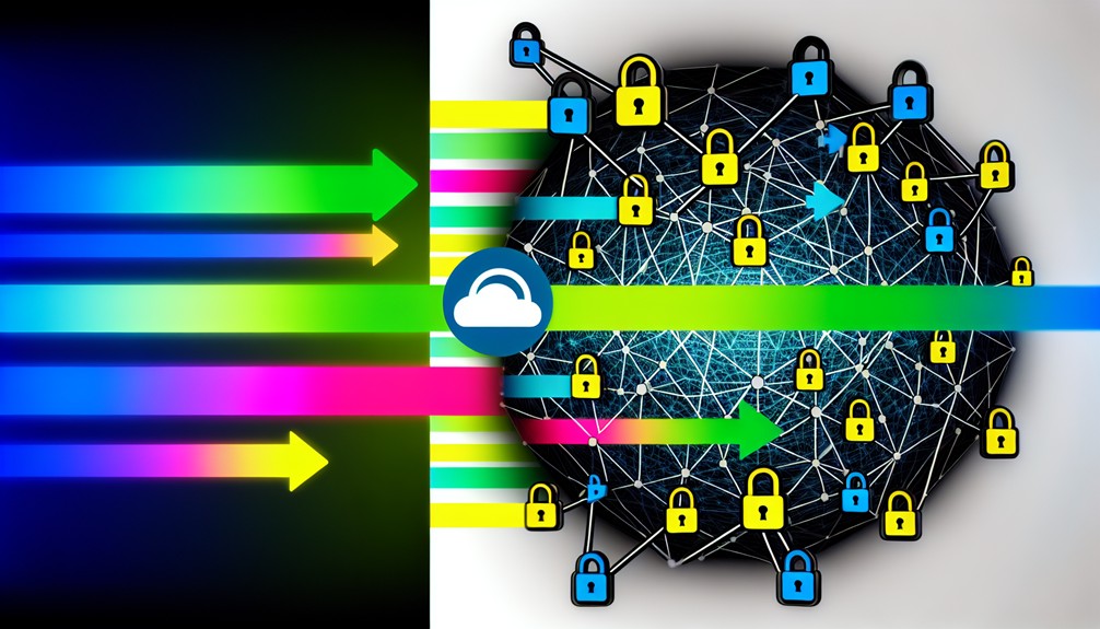 Split-screen showing Smart DNS with smooth streaming icons and VPN with encrypted network, locks, and keys contrasting efficiency and security.